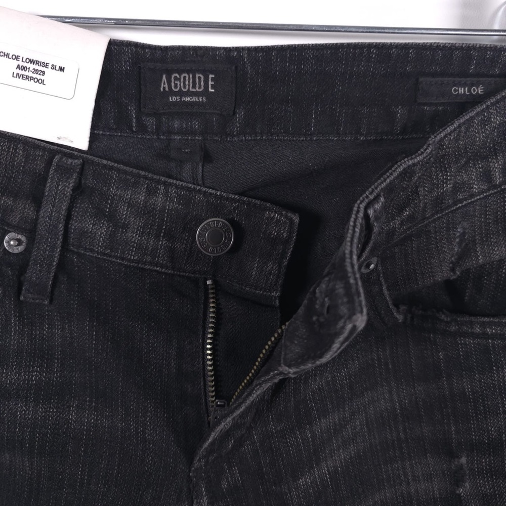 NWT AGOLDE USA🇺🇸MADE‎ CHLOE Low Rise Slim LIVERPOOL Jeans A001-2029 Size 25 - Picture 12 of 16